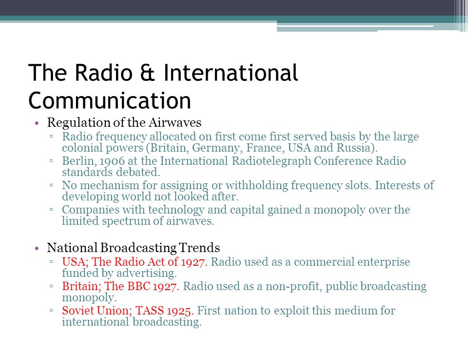 radio as a medium of communication