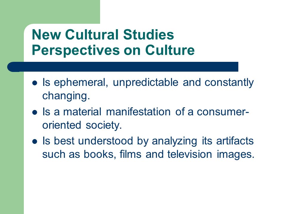 Cultural Studies Perspectives on International Communication
