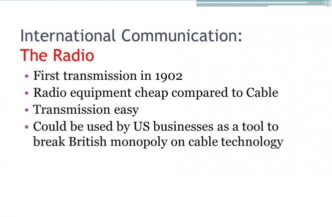 Radio and International Communication